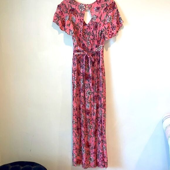 NWT Angie Hippy Boho Floral Shorts Romper Maxi High Low Size Small - Picture 7 of 9